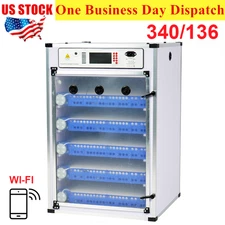 340/136 Brooder Eggs Incubator Automatic Chicken Quail Hatcher w/WI-FI 110V/12V