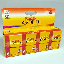 Sealed 4 Pack Kodak Gold 100 Speed 35mm Kodacolor Print Film 96 Exposures 3/2002
