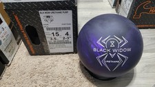 Hammer Black Widow Purple Pearl Urethane Bowling Ball Overseas 15 Pounds 2-3"Pin