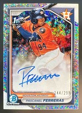 2024 Bowman Chrome Pascanel Ferreras Auto Speckle Ref /299 #CPA-PF 1st Bowman