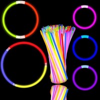 Knicklichter Party Set 100 LeuchtstäBe 8 Farben Mit Verbindern FüR ArmbäNder