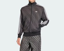 adidas Originals Men's FIREBIRD LOOSE MONOGRAM TRACK TOP Black