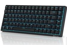 RK ROYAL KLUDGE RK84 Blue Backlit 75 Triple Mode Mechanical Keyboard