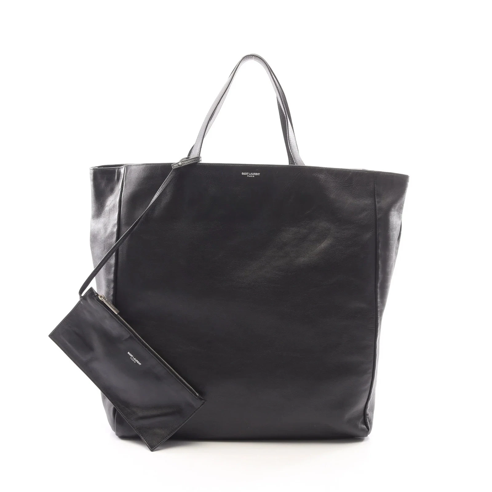SAINT LAURENT PARIS Tote Bag Black Leather #RCB11142