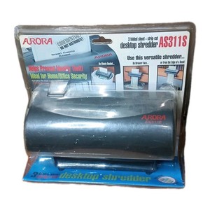 Aurora Bureau Mini Déchiqueteuse de papier AS311S 115VAC Noir Portable Compact
