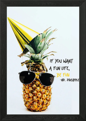 Herr Ananas gerahmtes Wandbild Poster Leinwanddruck Bild
