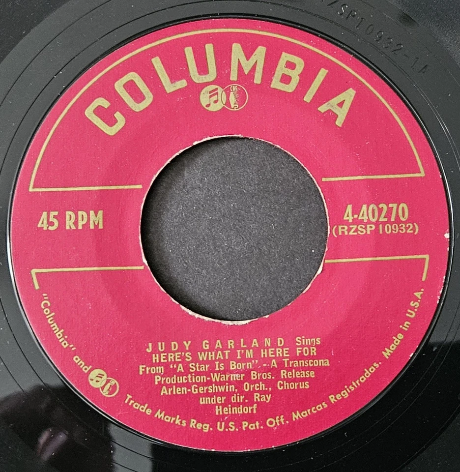 JUDY GARLAND The Man That Got Away RARE Columbia Issue 45rpm PROMO & REG! - Image 4 of 4