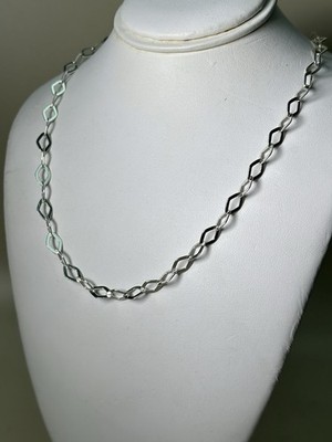 925 Sterling Silber Rolo Gliederkette Halskette, 24'', 7,6 g