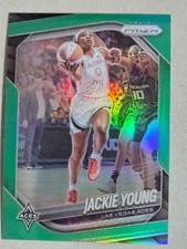 🏀🔥 2025 Panini Prizm Jackie Young Green Refractor Las Vegas Aces
