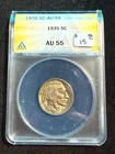 1935 BUFFALO NICKEL ANACS AU 55 761