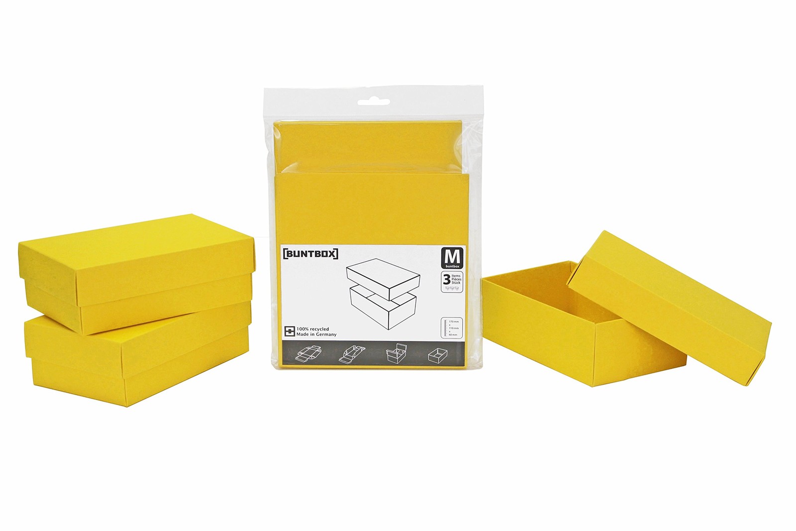 Box Set of 3 Coloured Box 70 22 Sun