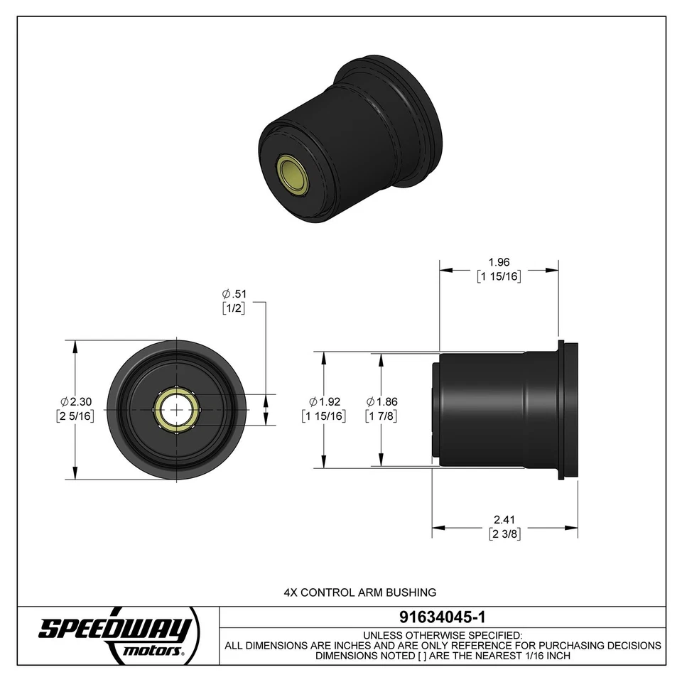 Полиуретановые задние рычаги управления 1964-1988 GM A/G-Body втулки - Изображение 3 из 4