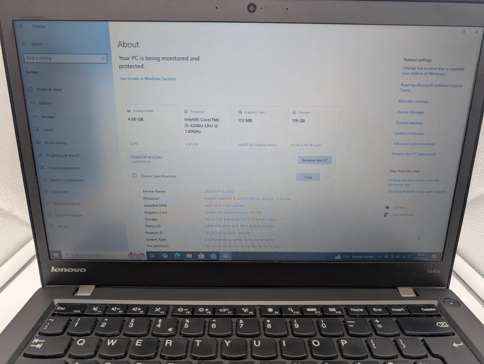Lenovo ThinkPad T440s · i5-4200U · 4GB · 128GB, photo 3 of 5
