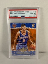 2015 Panini Court Kings Kristaps Porzingis #113 Rookie PSA 10 Basketball Card. rookie card picture