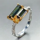 IF gem popular Natural Tourmaline Ring 925 Sterling Silver Size 7.5 /R463600