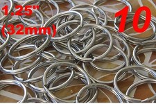 Stainless Steel Key Rings 1.25" 32mm Split Ring, Wholesale LOT 10