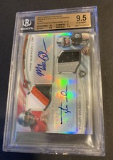 BGS 9.5 2013 Platinum #GW Mike Glennon Tyler Wilson Dual Patch Autograph 6/25