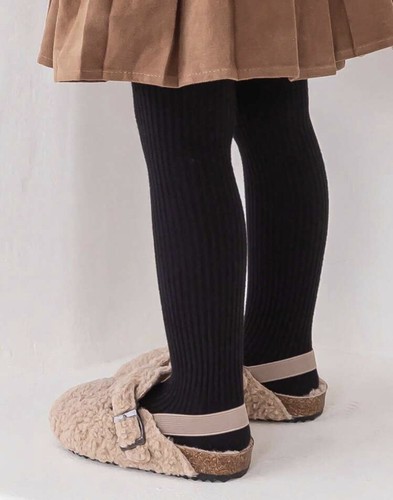 1 Paar Kinder Mädchen schwarz atmungsaktiv dick warm Winter Strumpfhosen Freizeit Schule 3-8y - Bild 3 von 3