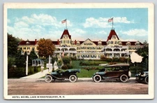 Welcome to Hotel Weirs, Lake Winnipesaukee, New Hampshire 1930s Postcard