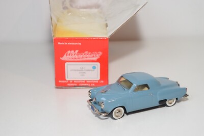 A52 1:43 MILESTONE A.A.1 STUDEBAKER CHAMPION COUPE 1951 BLUE MIB VERY RARE!!!