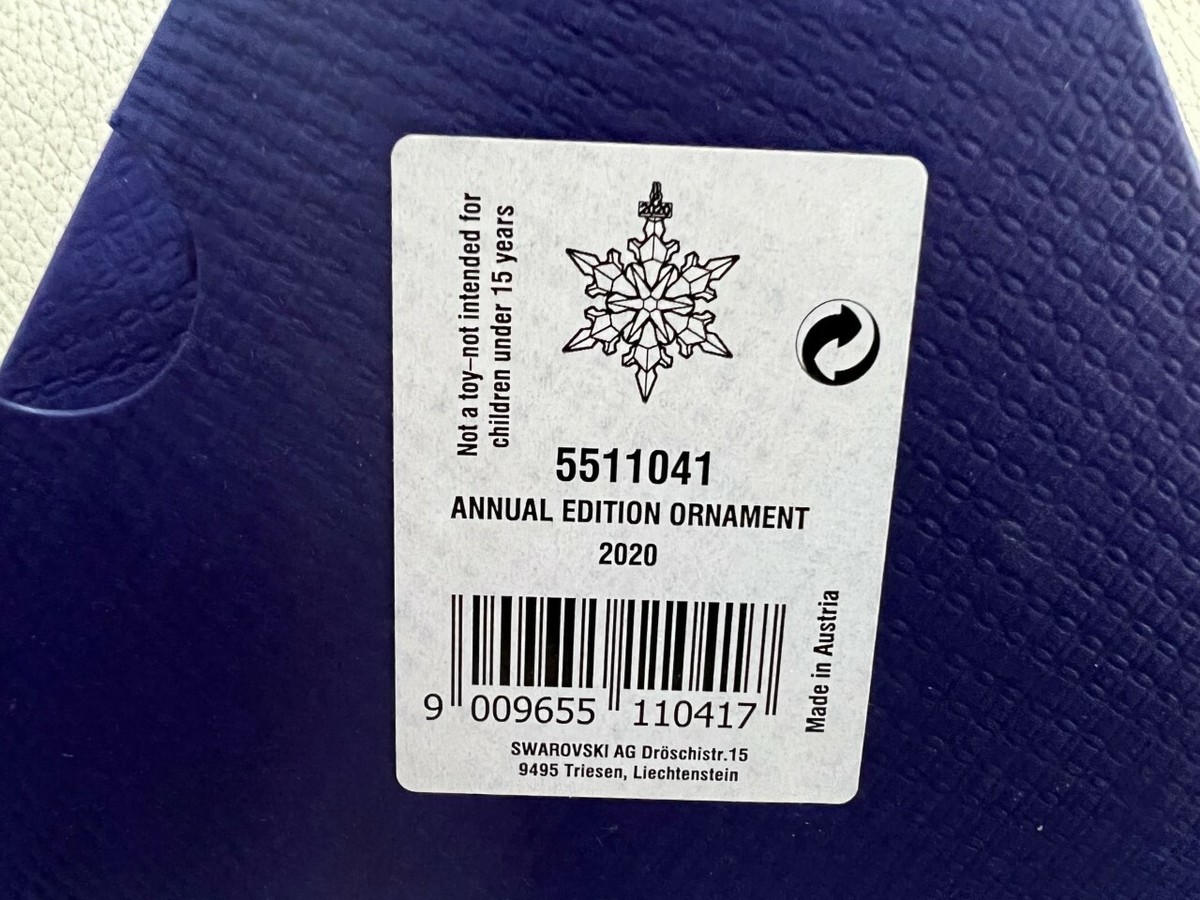 Swarovski Annual Edition Ornament 2020 Snowflake Star Crystal