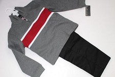 Van Heusen Boy's Dress Shirt Pants Set Red Gray Black Size 5 NEW NWT