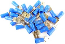 Blue Male Spade Crimp Electrical Terminal Wire Connector Fittings