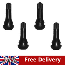 4 x Trailer & Car TR414 Premium Metal Core Tubeless Tyre Valves & caps 
