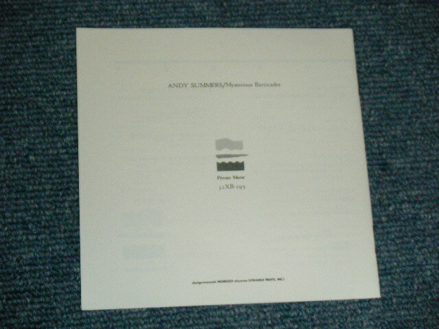 ANDY SUMMERS Japan 1988 32XB-295 CD+Obi MYSTERIOUS
