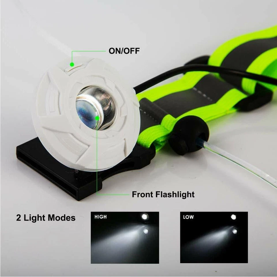 led running vest USB rechargeable reflective gear safety vest - Image 4 of 4