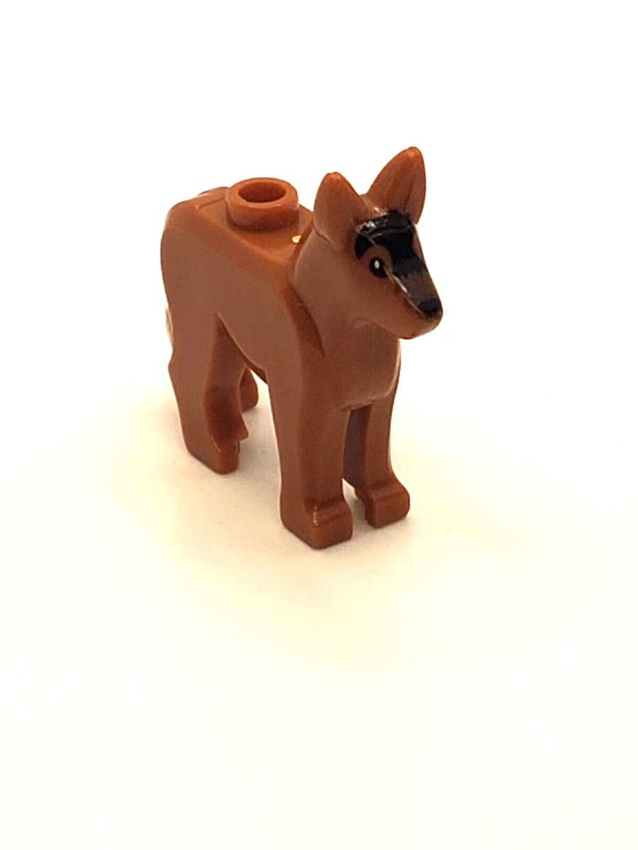 Lego Minifig Pet POLICE DOG Dark Orange Brown German Shepherd