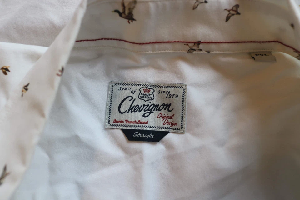 Camisa Chevignon Botón Frontal Estampado Pato Manga Larga Talla XXL Foto 3 de 4