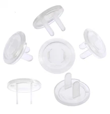 PandaEar Outlet Plug Covers (52 Pack) – Clear Child Safety Caps with Easy Releas