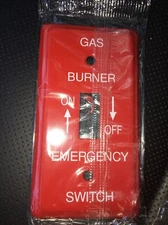 Mulberry 41024 Gas Burner Emergency Wallplate Plate Toggle Switch Cover 2" By 4"