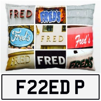 FRED  FREDDY FREDS OLD 'B' REG PREFIX PRIVATE REGISTRATION NUMBER PLATE F22 EDP
