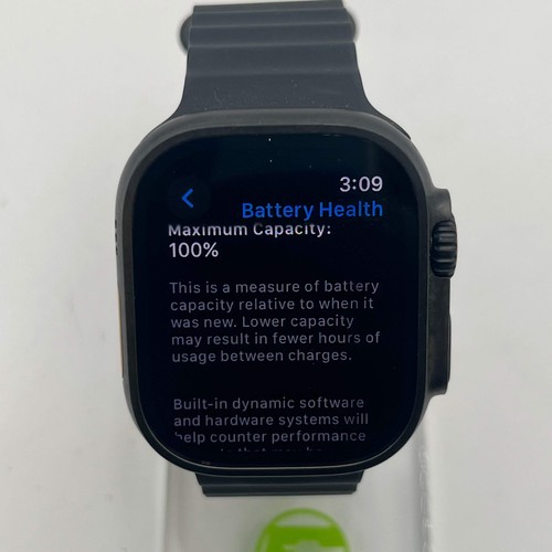 Unlocked Apple Watch Ultra 2 49MM Black Titanium Black Ocean Band MX4P3LW/A - Photo 7 sur 8