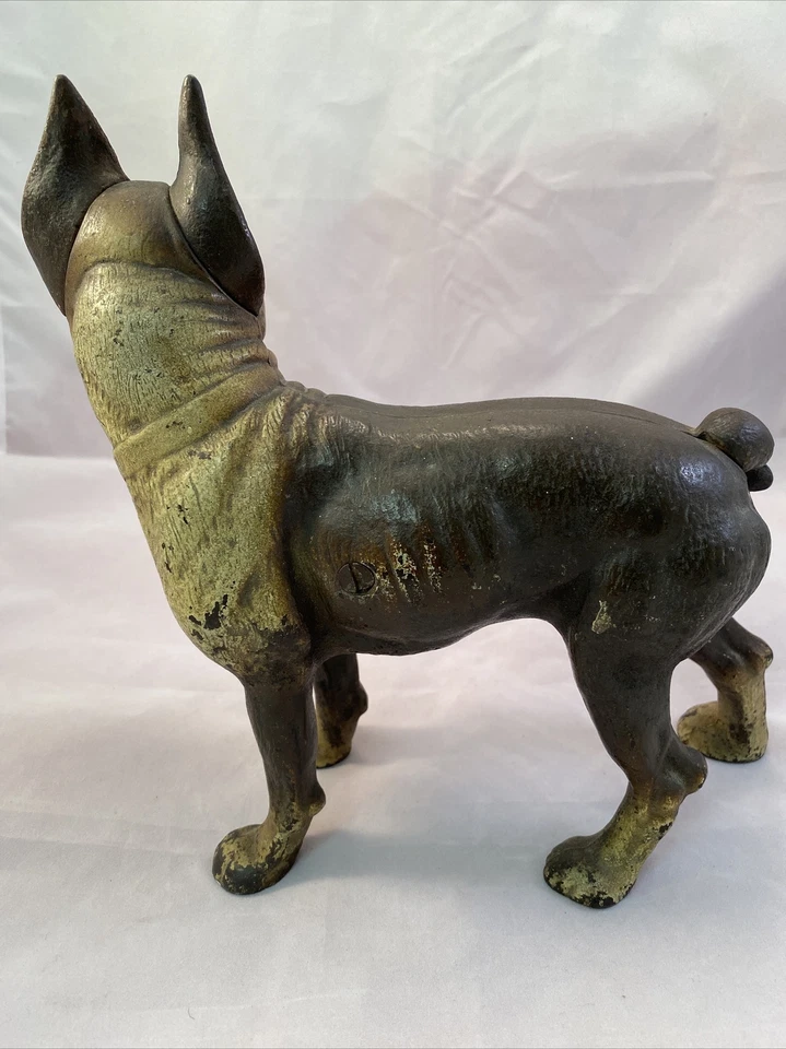 Boston Terrier Bulldog Antique Cast Iron Door Stop RARE ITEM - Image 3 of 4