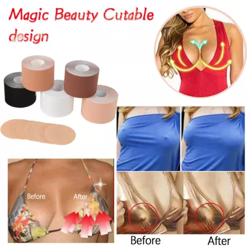 Boob Tape Bra, Breast Lift Tape for Contour Lift & Fashion Invisible Push Up Bra - Picture 4 of 31