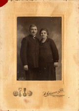  26389 Constantinople Turkey 1900s Couple Greeks . Photo-cardboard ANDRIOMENOS