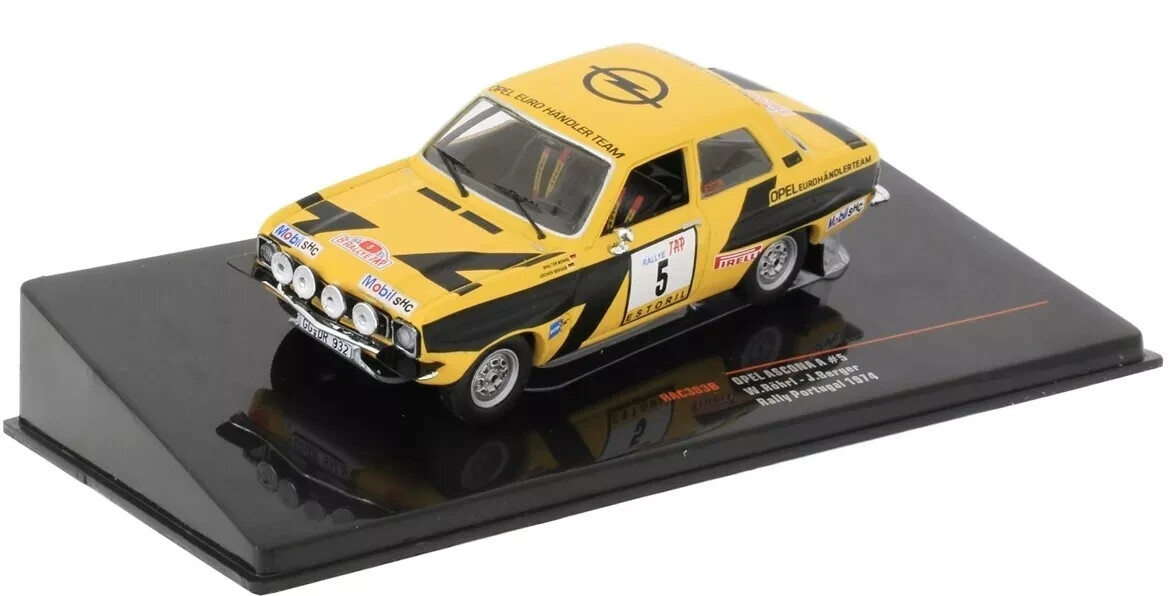 Opel Ascona A N°5 Rallye du Portugal 1974 voiture miniature 1/43 pour collectionneur