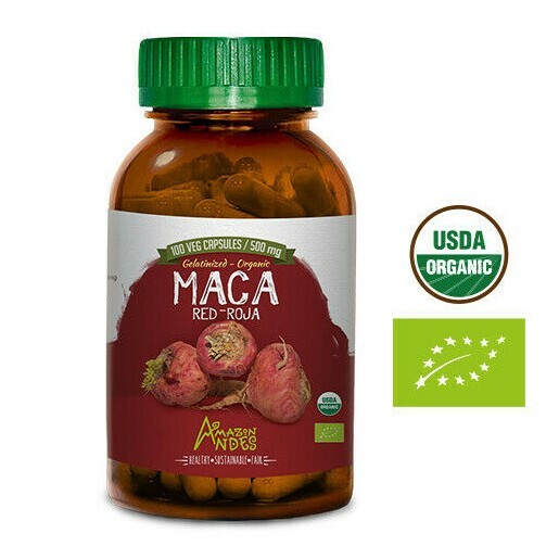 Red maca capsules (100 x 500mg) Organic vegan pills Free shipping eBay