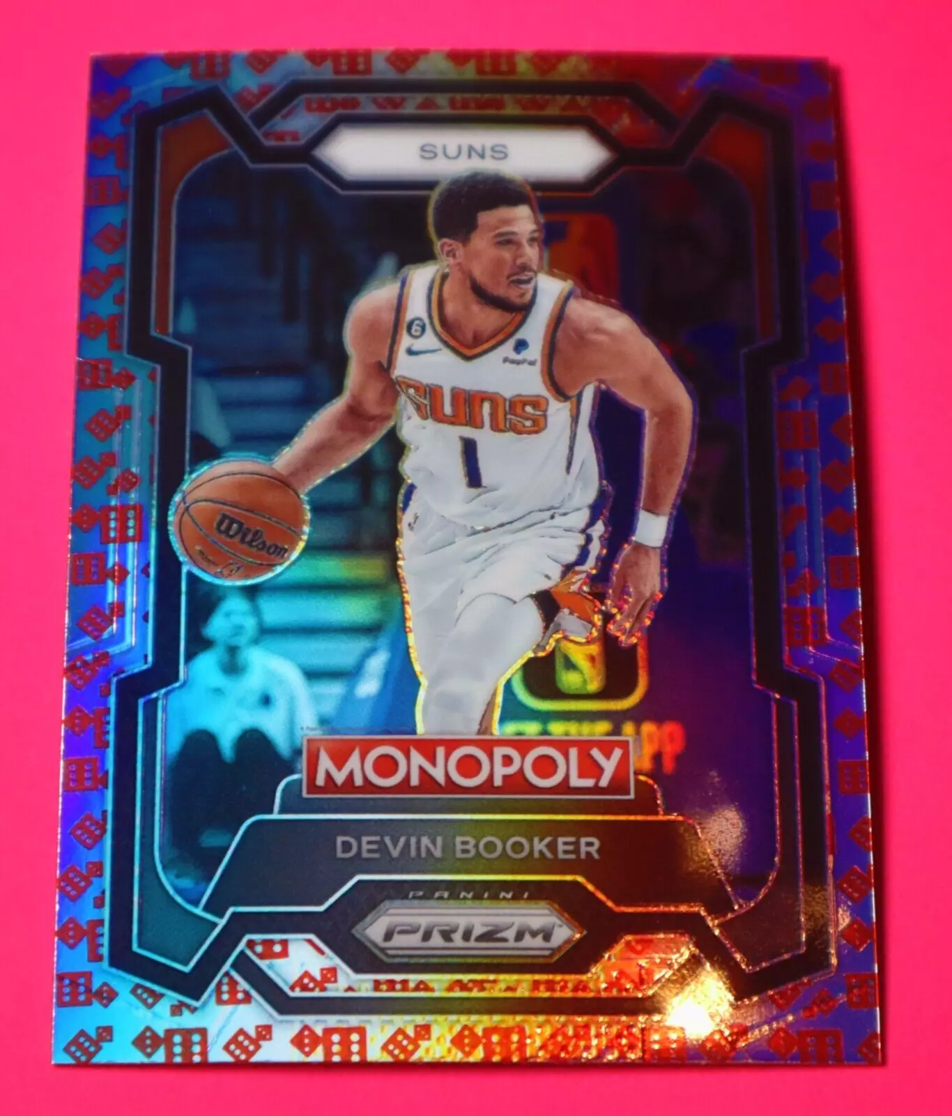 2023-24 Panini Monopoly Prizm Devin Booker #72 Suns Red Dice