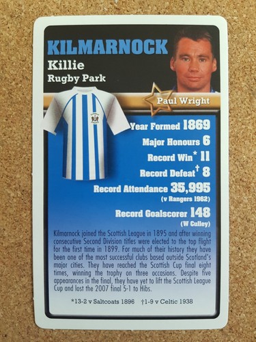 Top Trumps Sunday Mail Scottish Football Clubs Collection Single Cards – Various - Picture 38 of 41