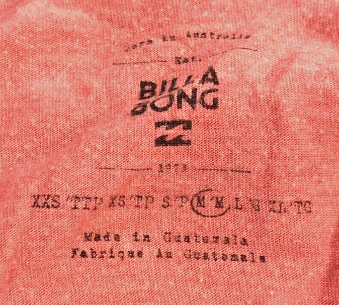 Regata Billabong coração havaiano coral floral meninas jovens média - Imagem 3 de 3