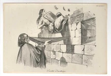 9 ANTIQUE PRINTS 1851 SATIRE RESORGIMENTO REPUBLIC ROME ANCONA DON PIRLONE