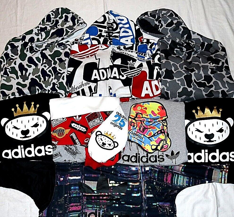 Adidas Originals 10+ Rare Y2K Collab Sweatshirts sz M/L/XL - Star  Wars/NERD/NIGO