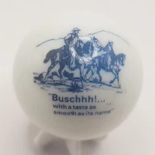 Busch Beer Cowboy Advertisement 1" Shooter Marble With Stand 50-9