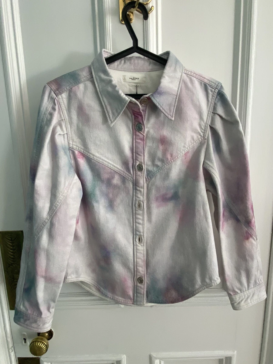 Isabel Marant Etoile Long Sleeve Panelled Denim Shirt Jacket. FR 40