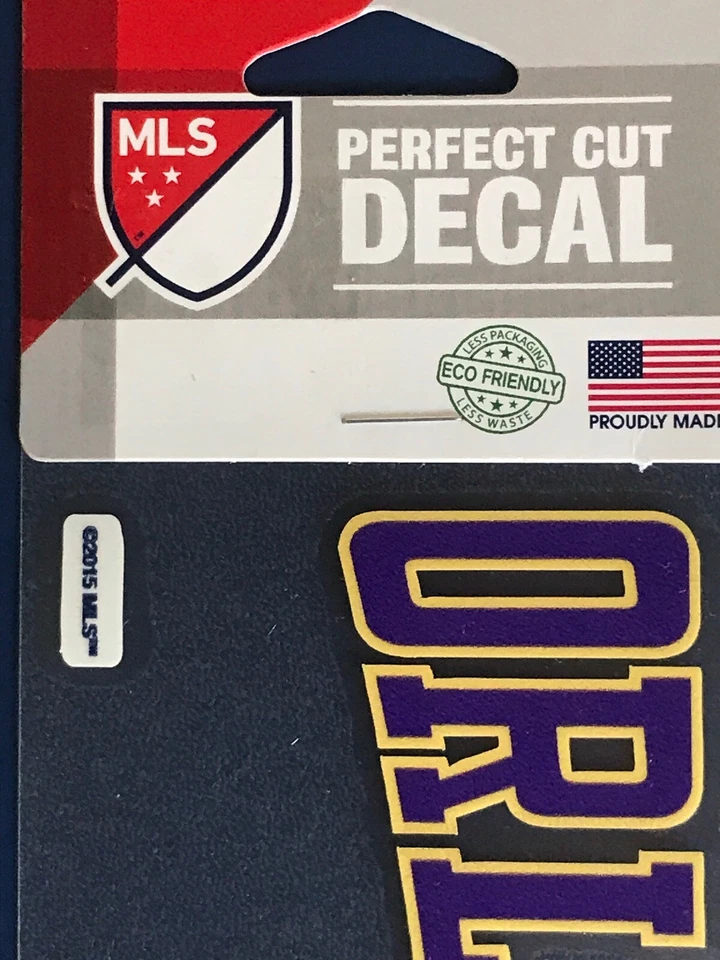 Orlando City SC WinCraft 3" x 10" corte perfecto calcomanía y conjunto de 4 prendedores lote MLS fútbol Foto 4 de 4