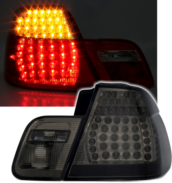 LED RüCkleuchten Set FüR BMW E46 Limo 3Er 2001-2005 LCI Facelift Smoke Schwarz-image